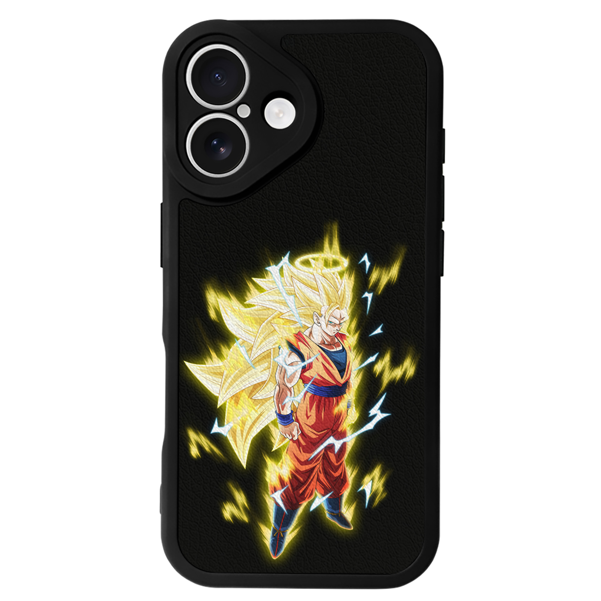 （画像用） ドラゴンボール 孫悟空（そん ごくう）Son Goku カカロット DRAGON BALL Kakarotto 【iPhone 16シリーズ対応】シリコンスマホケース（レザー調） 材質：シリコン